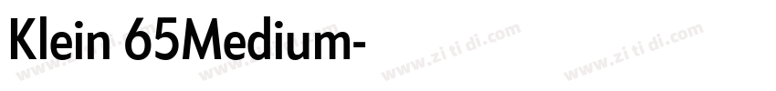Klein 65Medium字体转换